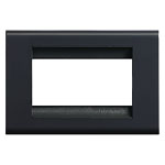 Placca 3 posti grigio scuro plastica